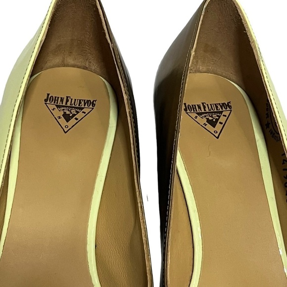 John Fluevog Tasty Vogs Lucienne Two-Tone Mod Pump Women Size 8.5 - Picture 7 of 12